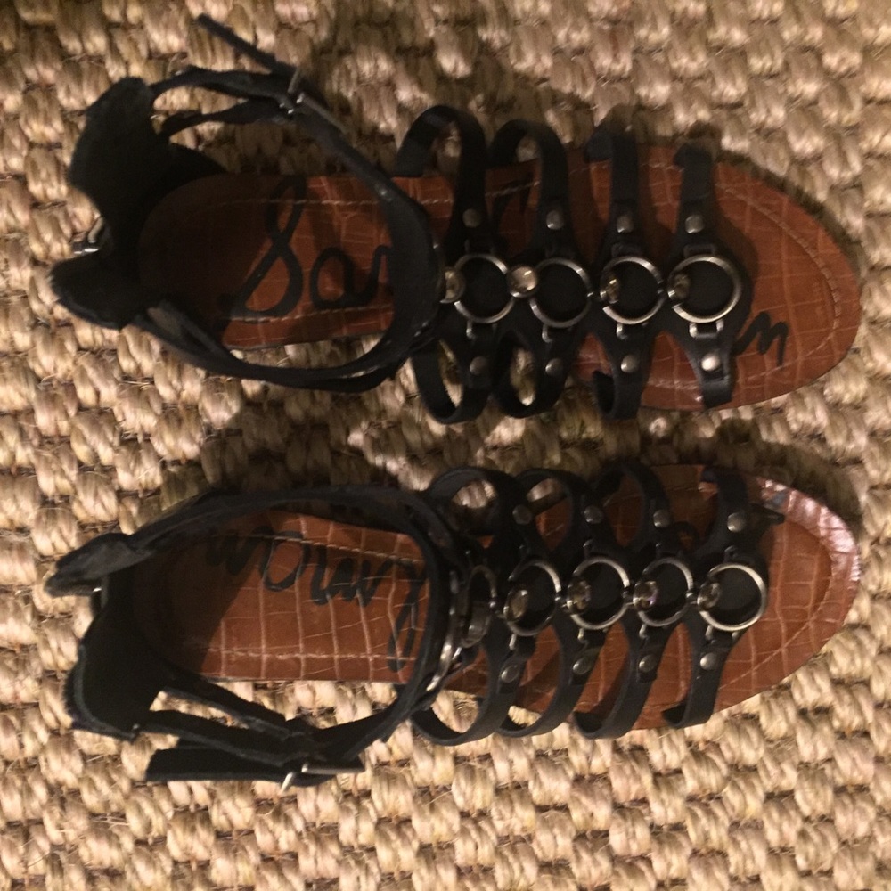 Sam Edelman black gladiator style sandals